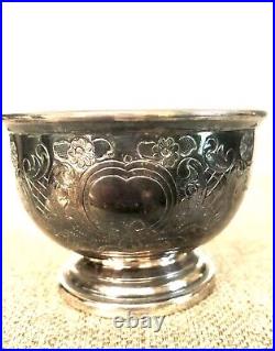 Barker Ellis English Silver Plate 3 Piece Tea/coffee Set Pot Creamer Sugar Mint
