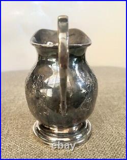 Barker Ellis English Silver Plate 3 Piece Tea/coffee Set Pot Creamer Sugar Mint