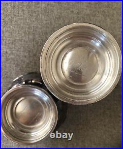Barker Ellis English Silver Plate 3 Piece Tea/coffee Set Pot Creamer Sugar Mint