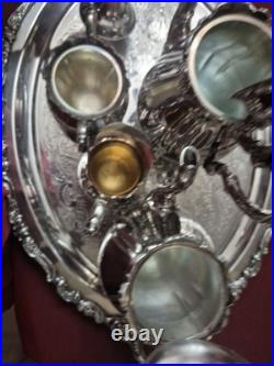 Baroque By Wallace Silver Plate 6 Piece Tea Service