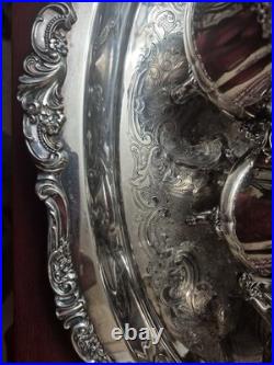 Baroque By Wallace Silver Plate 6 Piece Tea Service