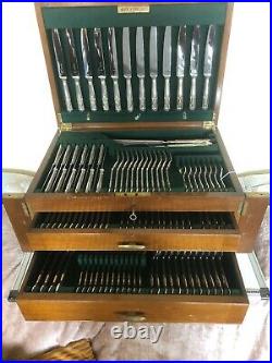 Beautiful 113 Piece Canteen Of Kings Pattern Double Struck Cutlery For 12 People