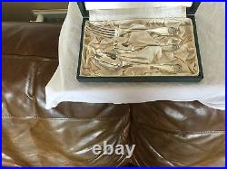 Beautiful 3 Piece Christofle Silver Plated Christening/baby Set In A Faux Case