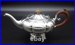 Beautiful Charles S Green 4 Piece Teaset Melon Style Sugar Creamer Silver Plated
