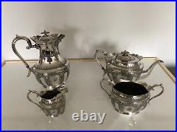 Beautiful Highly Decorated 4 Piece Silver Plated Tea/coffee Service (sptcs-bnn)