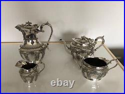 Beautiful Highly Decorated 4 Piece Silver Plated Tea/coffee Service (sptcs-bnn)