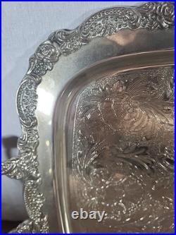 Beautiful Vintage Oneida USA Silver Plate 5-piece Coffee/Tea Service Set with Tray