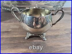 Beautiful Vintage Oneida USA Silver Plate 5-piece Coffee/Tea Service Set with Tray