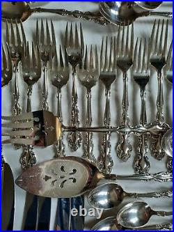 Beethoven Roses Oneida Silverplate Set 95 Pieces 16 Place Many Serving Community