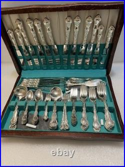 Birk's Regency Silver Plate Louis de France 93 Pieces & Case