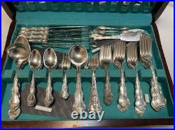 Birk's Regency Silver Plate Louis de France 93 Pieces & Case