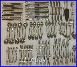 Birk's Regency Silver Plate Louis de France 93 Pieces & Case