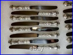 Birk's Regency Silver Plate Louis de France 93 Pieces & Case
