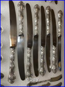 Birk's Regency Silver Plate Louis de France 93 Pieces & Case