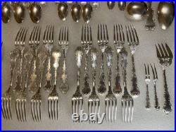 Birk's Regency Silver Plate Louis de France 93 Pieces & Case