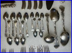 Birk's Regency Silver Plate Louis de France 93 Pieces & Case