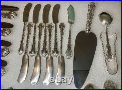 Birk's Regency Silver Plate Louis de France 93 Pieces & Case