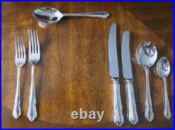 Boxed Canteen Of James Ryals Silver Plated EPNS 44 Piece Cutlery Set Wooden Box
