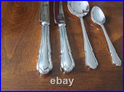 Boxed Canteen Of James Ryals Silver Plated EPNS 44 Piece Cutlery Set Wooden Box