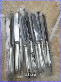 Brand New Christofle 108 piece Cutlery Set Perles Silver Plate (12 people)