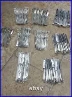 Brand New Christofle 108 piece Cutlery Set Perles Silver Plate (12 people)