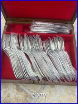 Brand New Christofle 108 piece Cutlery Set Perles Silver Plate (12 people)