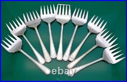 Bulk Lot Of 37 Zigzag Pattern Pickle Meat Sardine Forks Servers Silver Plated