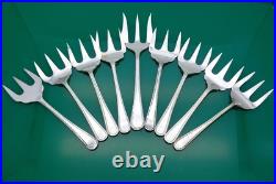 Bulk Lot Of 37 Zigzag Pattern Pickle Meat Sardine Forks Servers Silver Plated