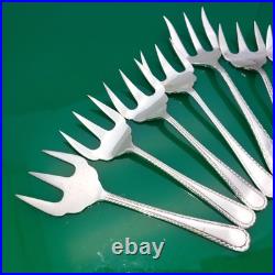 Bulk Lot Of 37 Zigzag Pattern Pickle Meat Sardine Forks Servers Silver Plated