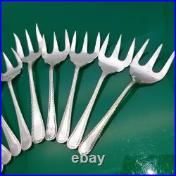 Bulk Lot Of 37 Zigzag Pattern Pickle Meat Sardine Forks Servers Silver Plated