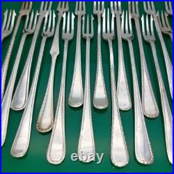Bulk Lot Of 37 Zigzag Pattern Pickle Meat Sardine Forks Servers Silver Plated