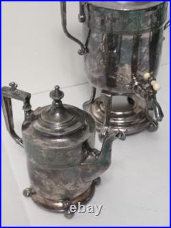 By Reed and Barton Samovar #2688 Four Piece Silver Plate Tea Set