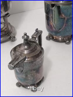 By Reed and Barton Samovar #2688 Four Piece Silver Plate Tea Set