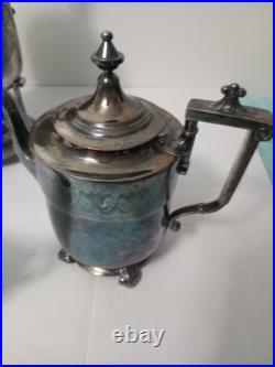 By Reed and Barton Samovar #2688 Four Piece Silver Plate Tea Set