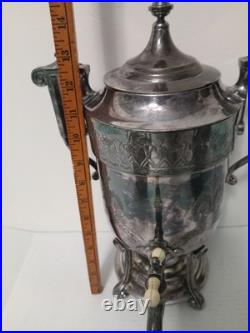 By Reed and Barton Samovar #2688 Four Piece Silver Plate Tea Set By Reed and Barton Samovar #2688 Four Piece Silver Plate Tea Set