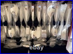 CARRS Sheffield Silver Plated Cutlery Set NEW YORK Pattern 124 Piece Service