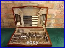CA Argyle Silver Plated 50 piece 6 Place canteen cutlery Jesmond Pattern C. 1929