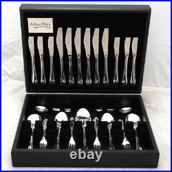CHIPPENDALE Design Arthur Price Silver Service 44 Piece Canteen of Cutlery Set