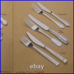 CHIPPENDALE Design Arthur Price Silver Service 44 Piece Canteen of Cutlery Set