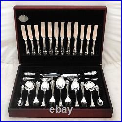 CHIPPENDALE IV Design COOPER BROS Silver Service 56 Piece Canteen of Cutlery