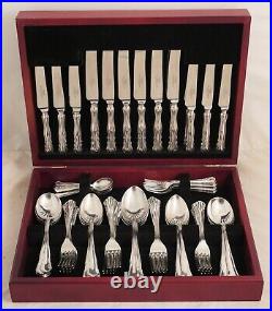 CHIPPENDALE IV Design JAMES DIXON Silver Service 68 Piece Canteen of Cutlery