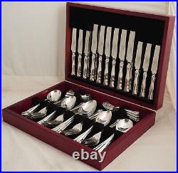 CHIPPENDALE IV Design JAMES DIXON Silver Service 68 Piece Canteen of Cutlery