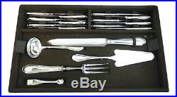 CHRISTOFLE Cutlery POMPADOUR Silver Plate 156 Piece Canteen Set for 12