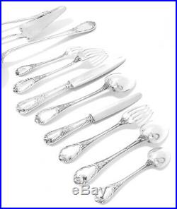 CHRISTOFLE FLATWARE MARLY SILVERPLATED 12 x 8 PLACE SETTINGS 99 PIECES USED