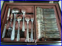 CHRISTOFLE LAOS 12 PLACE SETTINGS 118 pieces TABLE SET WITH BOX brillant