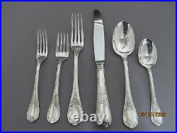 CHRISTOFLE MARLY SILVER PLATE 6PC PLACE SETTING With 6 SERVING PIECES FOR 12