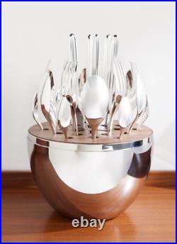 CHRISTOFLE MOOD SILVER PLATE 25-PIECE SET With EGG CAPSULE #0065299 BRAND NIB F/S