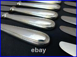 CHRISTOFLE PERLES Gorgeous Table set 12 Place settings 36 pieces Silverplated #2