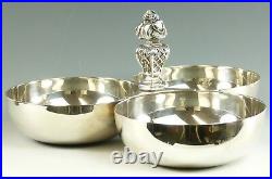 CHRISTOFLE Silver Plate Classic 3 Piece Divided Dish
