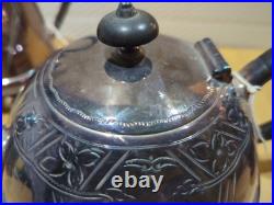 CIVIC Vintage Antique Silver Plate Tea Set 4 Pieces 5882 Sheffield